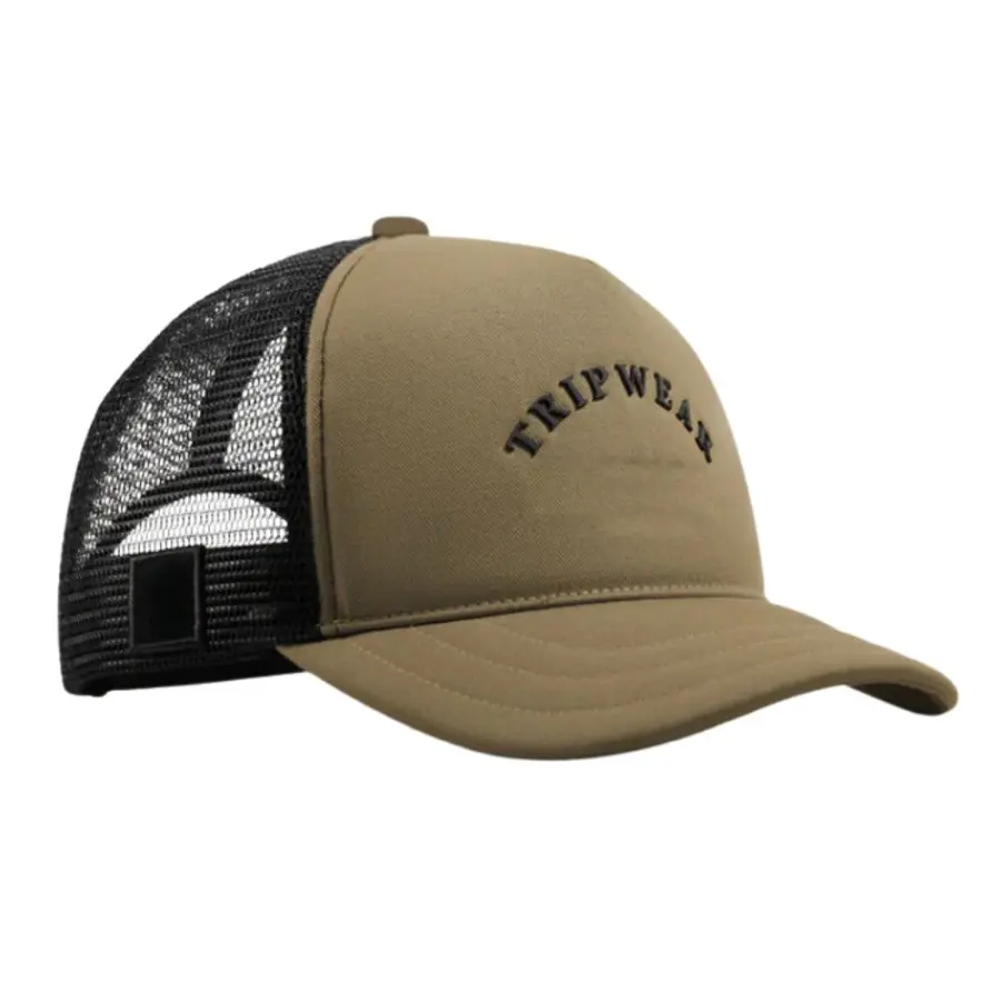 Beige Black 5 Panel Trucker Hat Custom Embroidered Caps Breathable Adjustable Single Breasted Buckle for Men Women High Quality 5