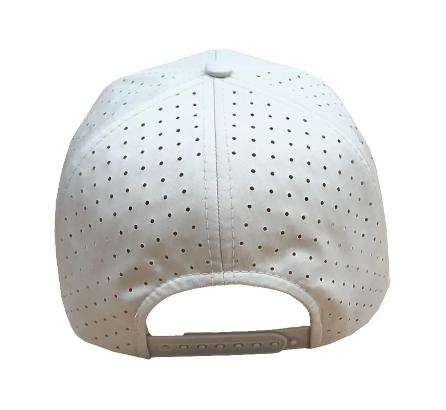 Beige Color 2D/3D Embroidery 5-Panel Curved Brim High Quality Medium Profile 65% Cotton and 35% Polyester Fabric Baseball Caps 6