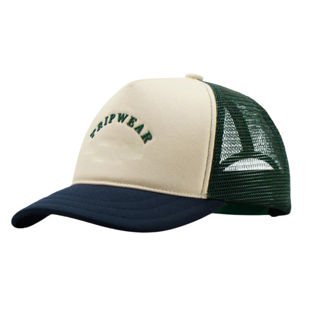Beige Green 5 Panel Foam Trucker Hat Custom Logo on Front and Right Side Adjustable Single Breasted Buckle Fashion for Men Women 3