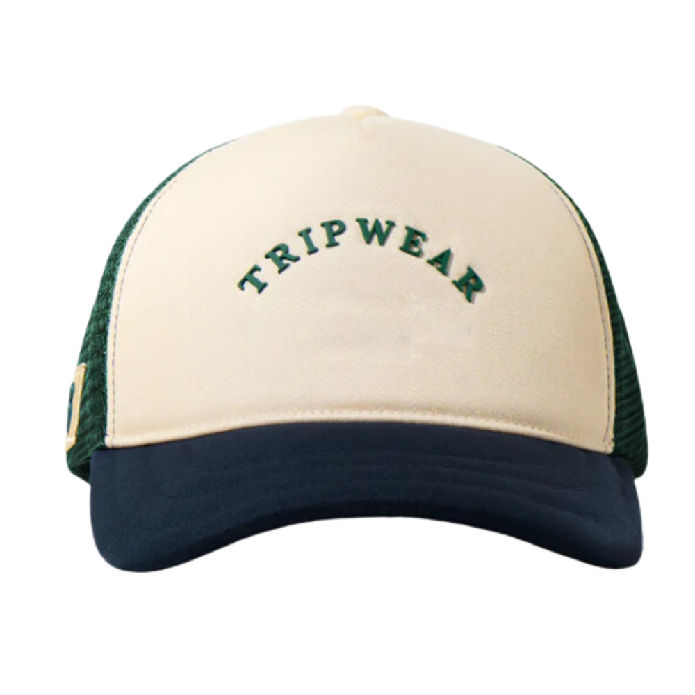 Beige Green 5 Panel Foam Trucker Hat Custom Logo on Front and Right Side Adjustable Single Breasted Buckle Fashion for Men Women 2
