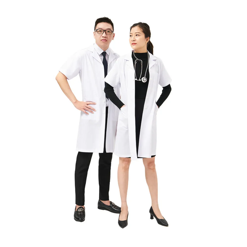 Best Seller Hospital Uniform Scrub Shirt - Color: White - Highest Quality From Medical scrubs manufacturers 3