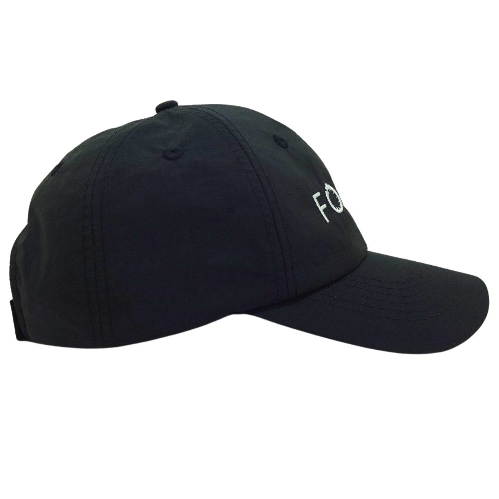 Black 6 Panel Baseball Cap Custom Flat Embroidered Logo Slogan for Your Brand for Business to Business Sun Hat for All Men Women 5