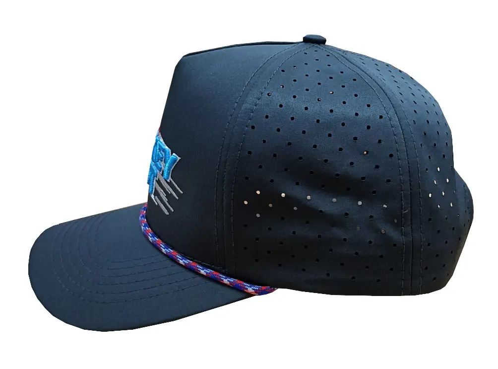Black Color Adjustable 2D and 3D Embroidery 5-Panel Curved Brim High Quality Medium Profile Cotton/Polyester Fabric Baseball Cap 4