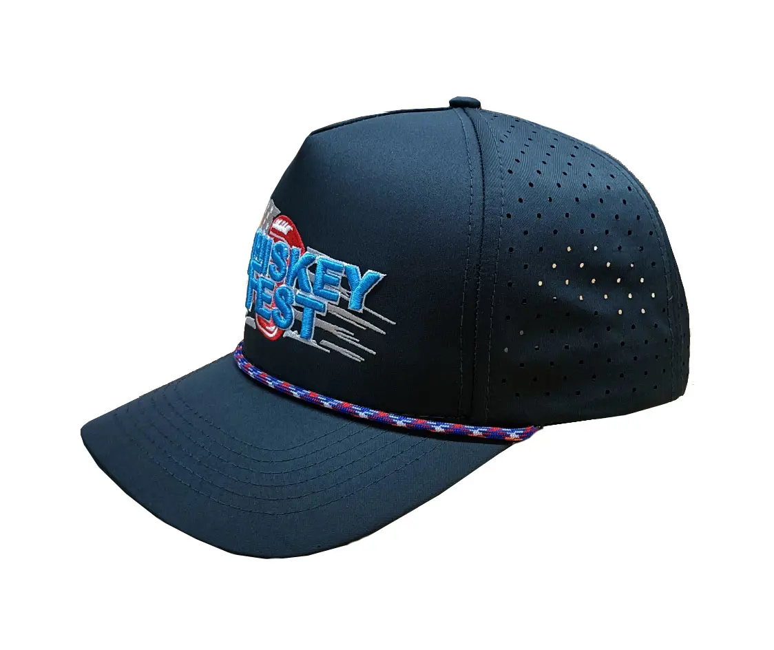 Black Color Adjustable 2D and 3D Embroidery 5-Panel Curved Brim High Quality Medium Profile Cotton/Polyester Fabric Baseball Cap 2