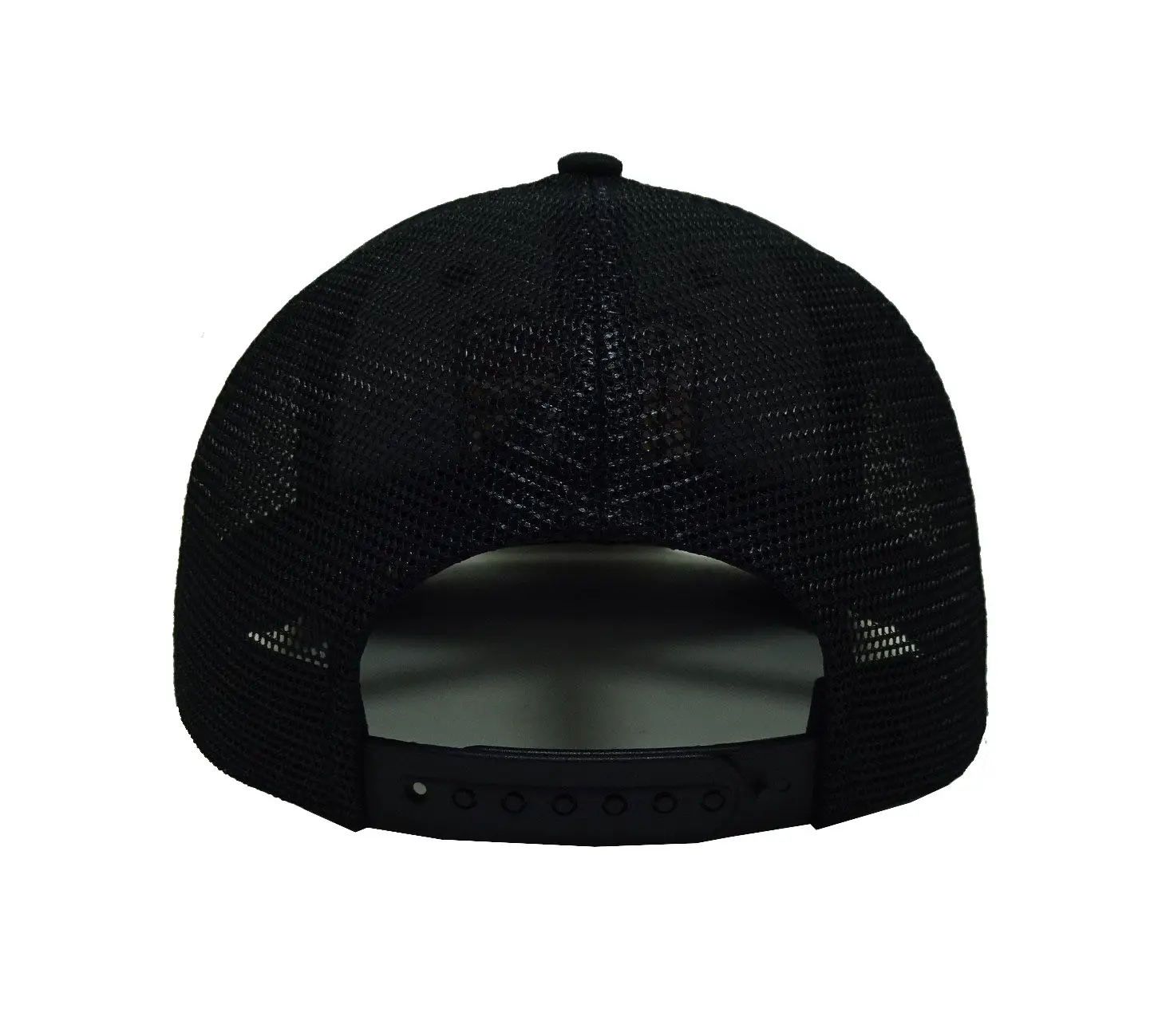 Black Color Woven Patch Logo 6-Panel Curved Brim High Quality Medium Profile Cotton and Mesh Fabric Trucker Hat for Man 5