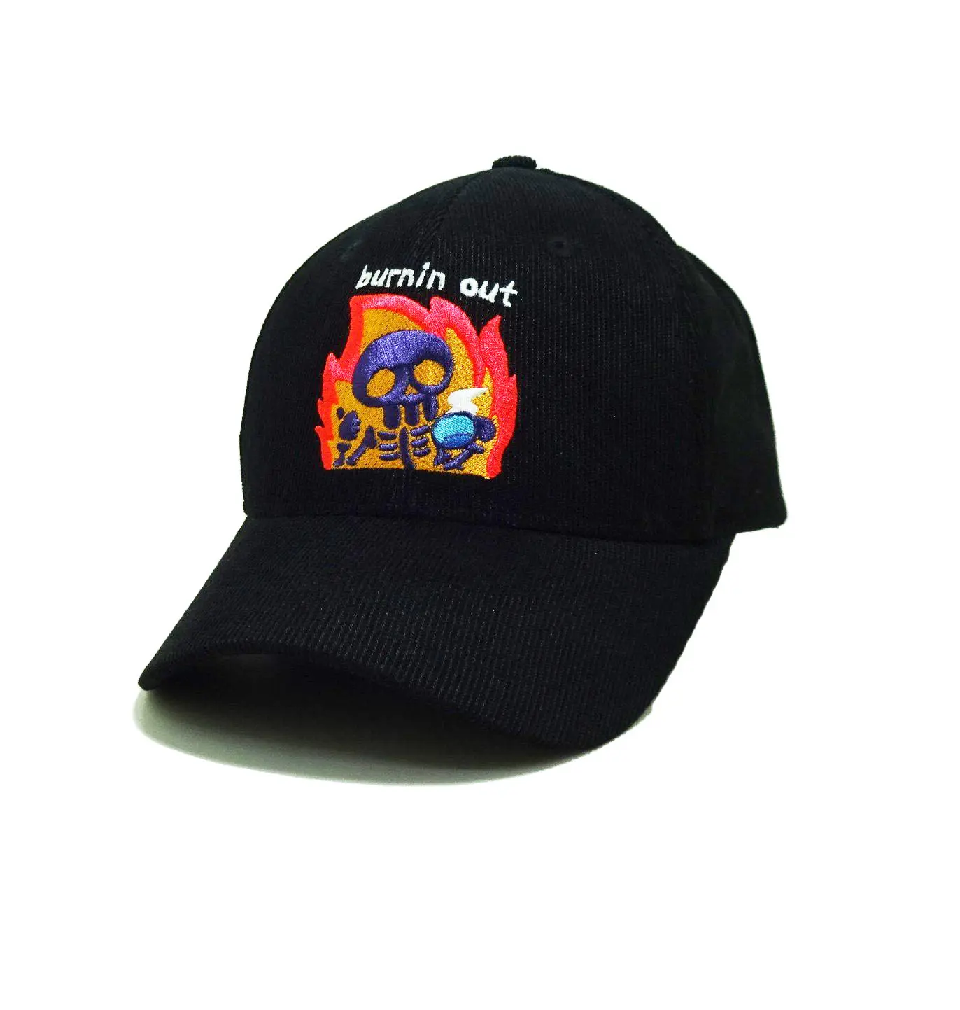 Black Corduroy Baseball Caps Embroidery Logo Custom Design in Vietnam Factory Hats Cartoons Cute Promotional Caps 2