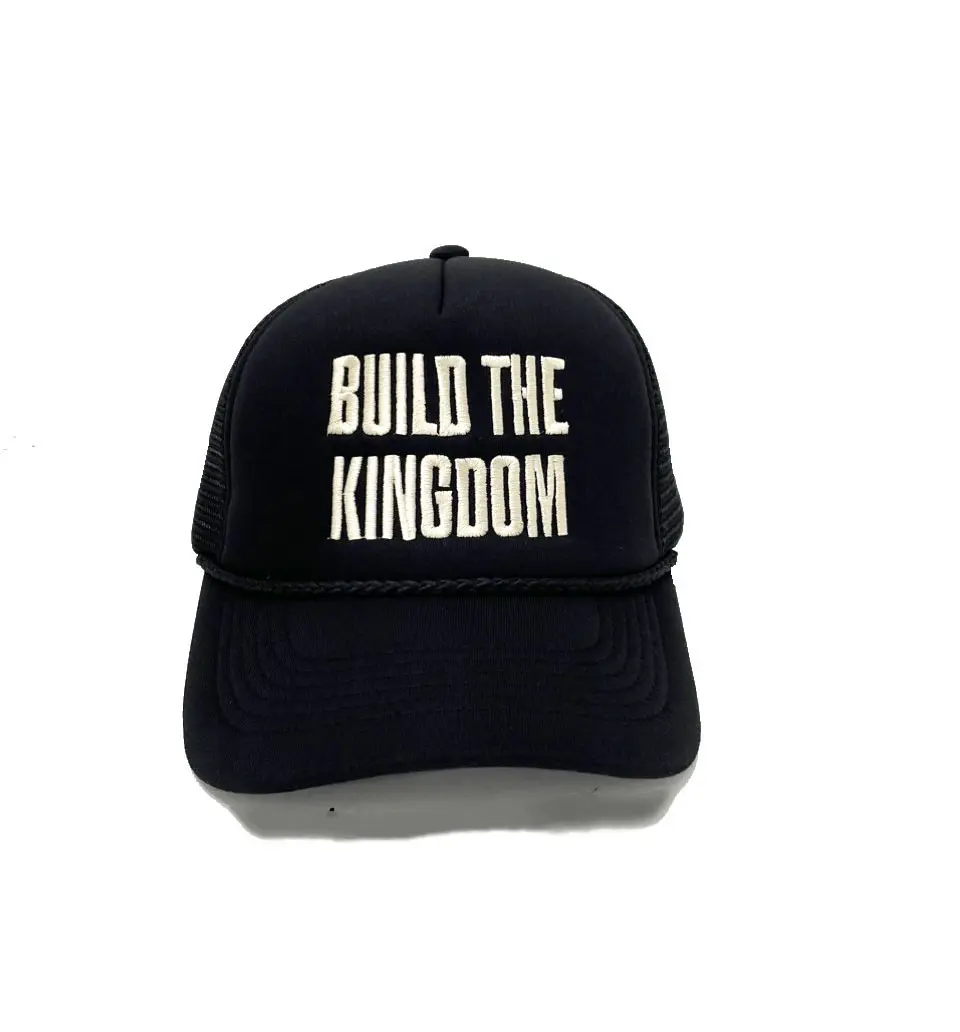 Black Foam Hat Unisex Puff Hat Embroidery Vietnam Promotional Brand Hats for Business Custom Design Free Sample Cost 1