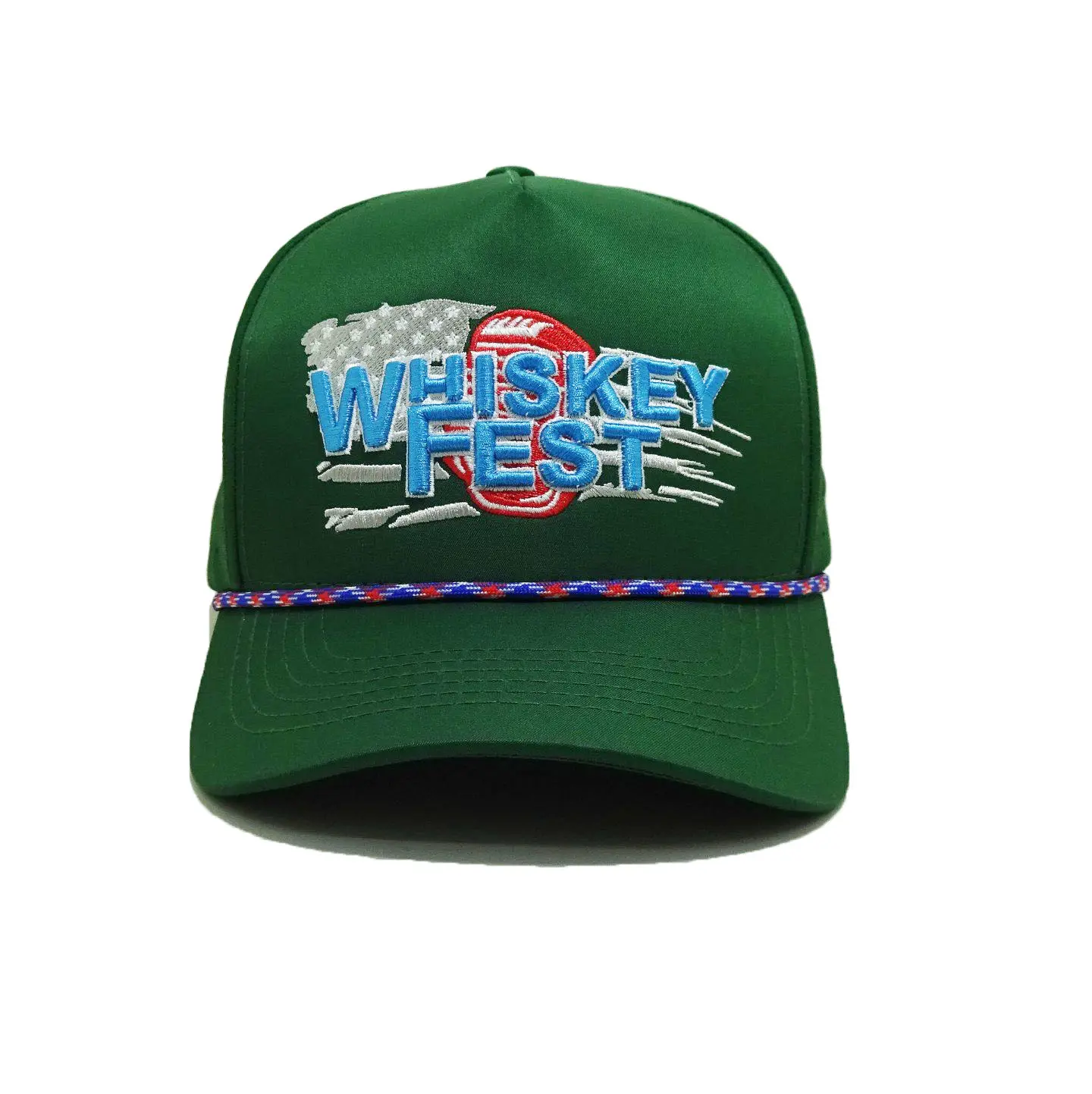 Black Laser Holes Baseball Caps with Rope Embroidery Logo Whiskey Fest Promotional Brand Hats Custom Sport Golf Hats