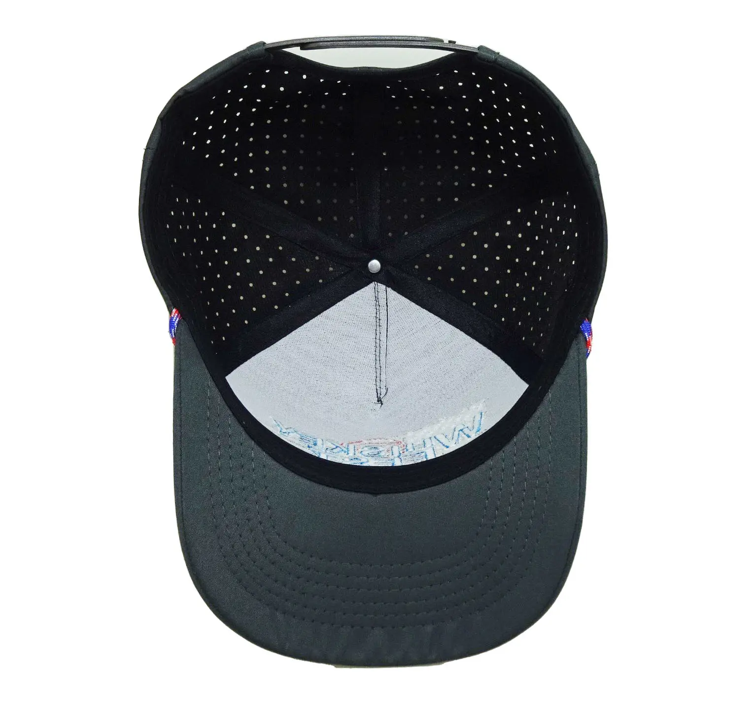 Black Laser Holes Baseball Caps with Rope Embroidery Logo Whiskey Fest Promotional Brand Hats Custom Sport Golf Hats 2