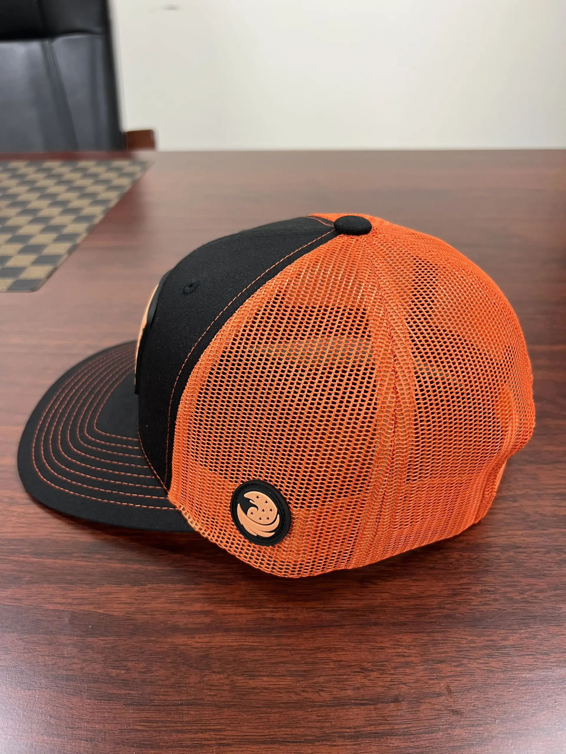 Black/ Neon Green Ricahrdson 113 Shape Real Hats with Custom Rubber Logo PVC in Vietnam Factory Gorras Casquette Headwear 4