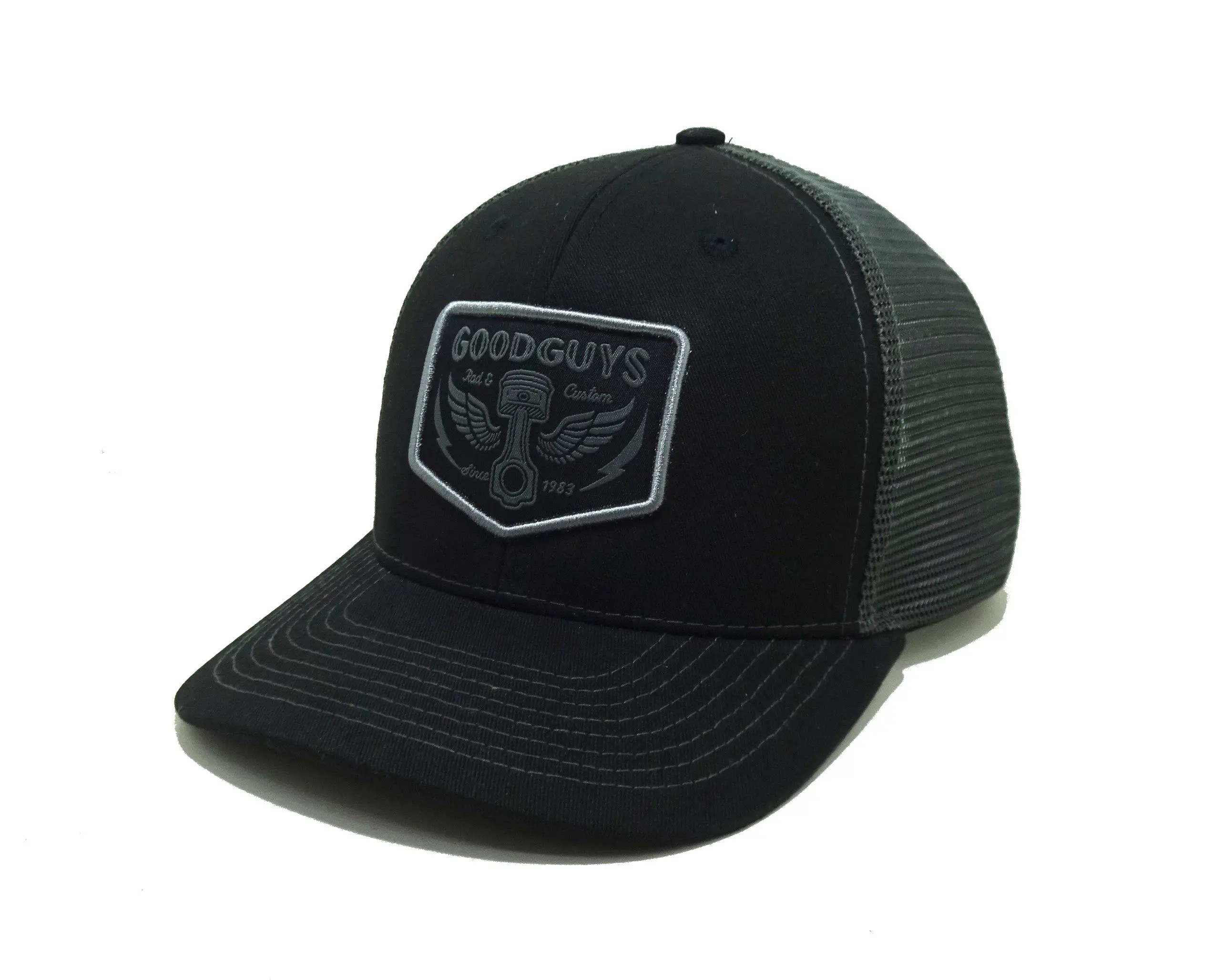 Black Promotional Hat Sport Dad Cap Merrow Logo Trucker Hats Woven Patch Snapback Caps Custom Vietnam Factory 2