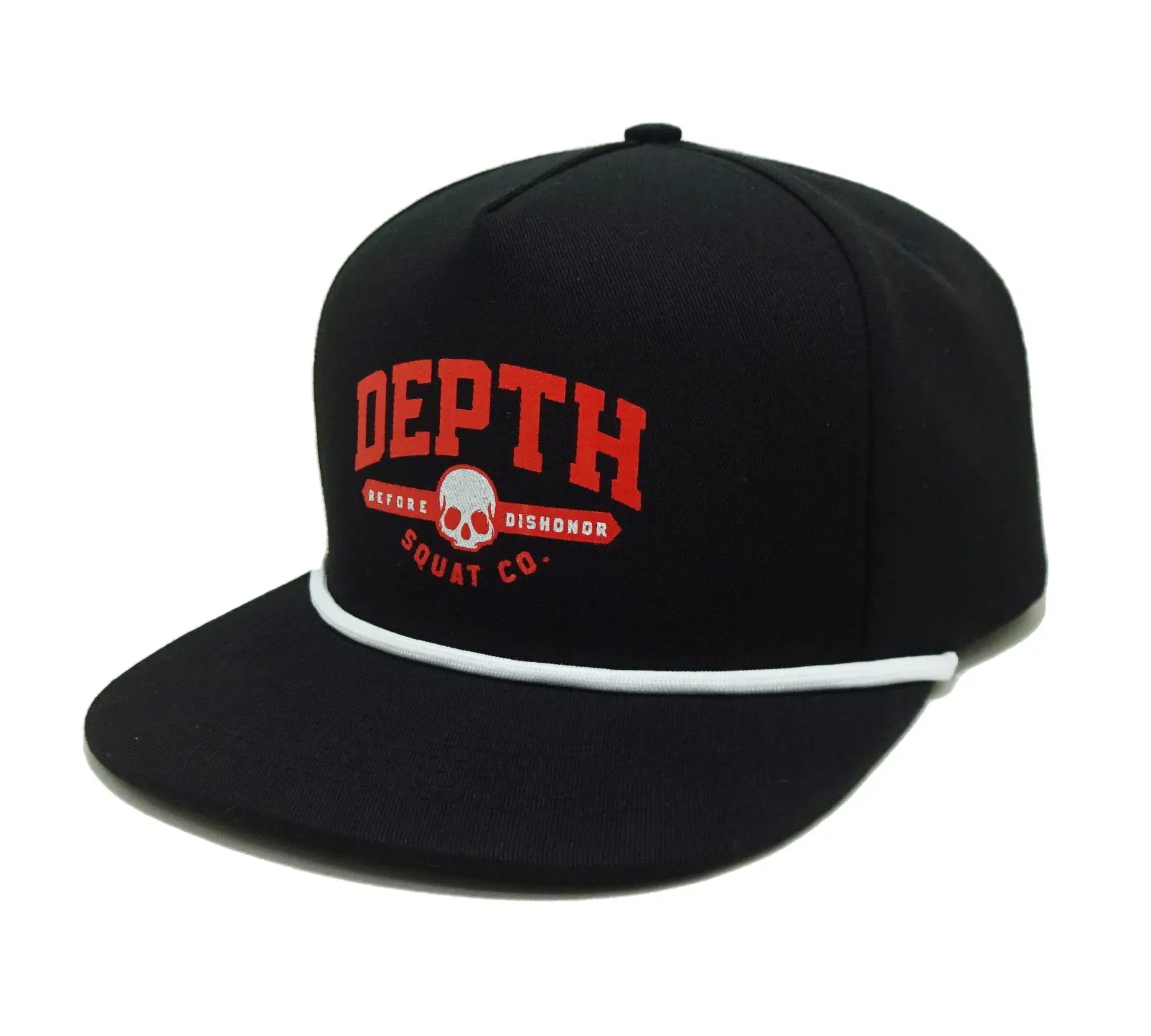 Black Snapback Custom High Profile Printed Logo with Rope Gorras Baseball Flat Bill Sport Caps Gorin 6 Panels Adult Men Caps 5