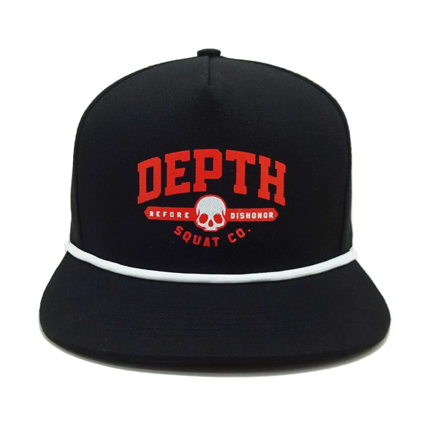 Black Snapback Custom High Profile Printed Logo with Rope Gorras Baseball Flat Bill Sport Caps Gorin 6 Panels Adult Men Caps 1