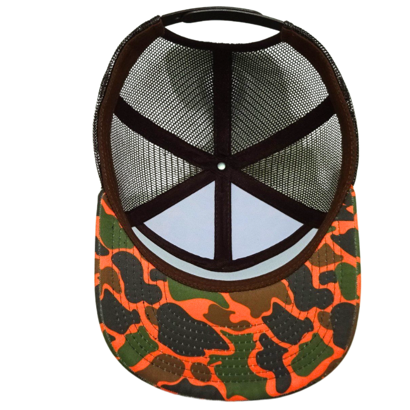 Blank Camouflage Hats Wholesale 7 Panel Streetwear Mesh Back Trucker Hat Adjustable Closure Cap Vietnam OEM ODM Supplier L01 5