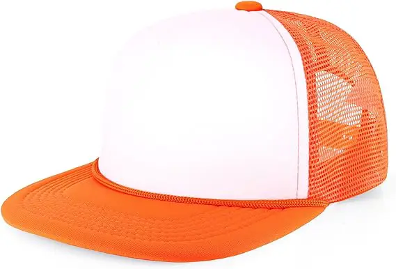 Blank Snapback Cap Hats Adult Vintage Flat Brim Trucker Snapback Caps Foam Mesh Baseball Cap Trucker Hat Custom for Men 2