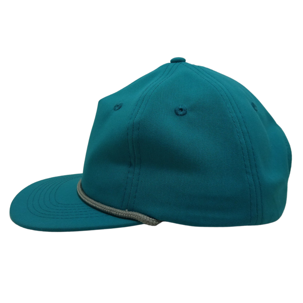 Blank Snapback Flat Brim With Rope Hat Contrast Custom Pattern Embroidery Leather Rubber Patches Wholesale High Quality Factory 4