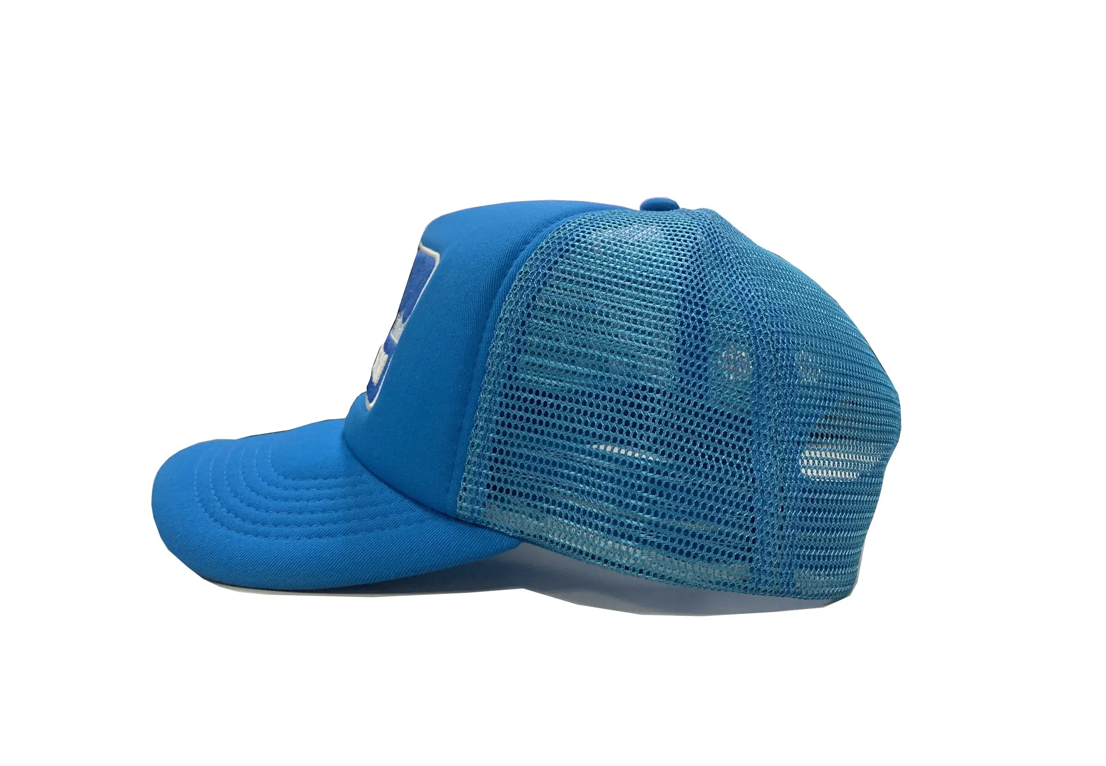 Blue Foam Hat Unisex Puff Hat Embroidery on Felt Patch Vietnam Promotional Brand Hats for Business Custom Design 5