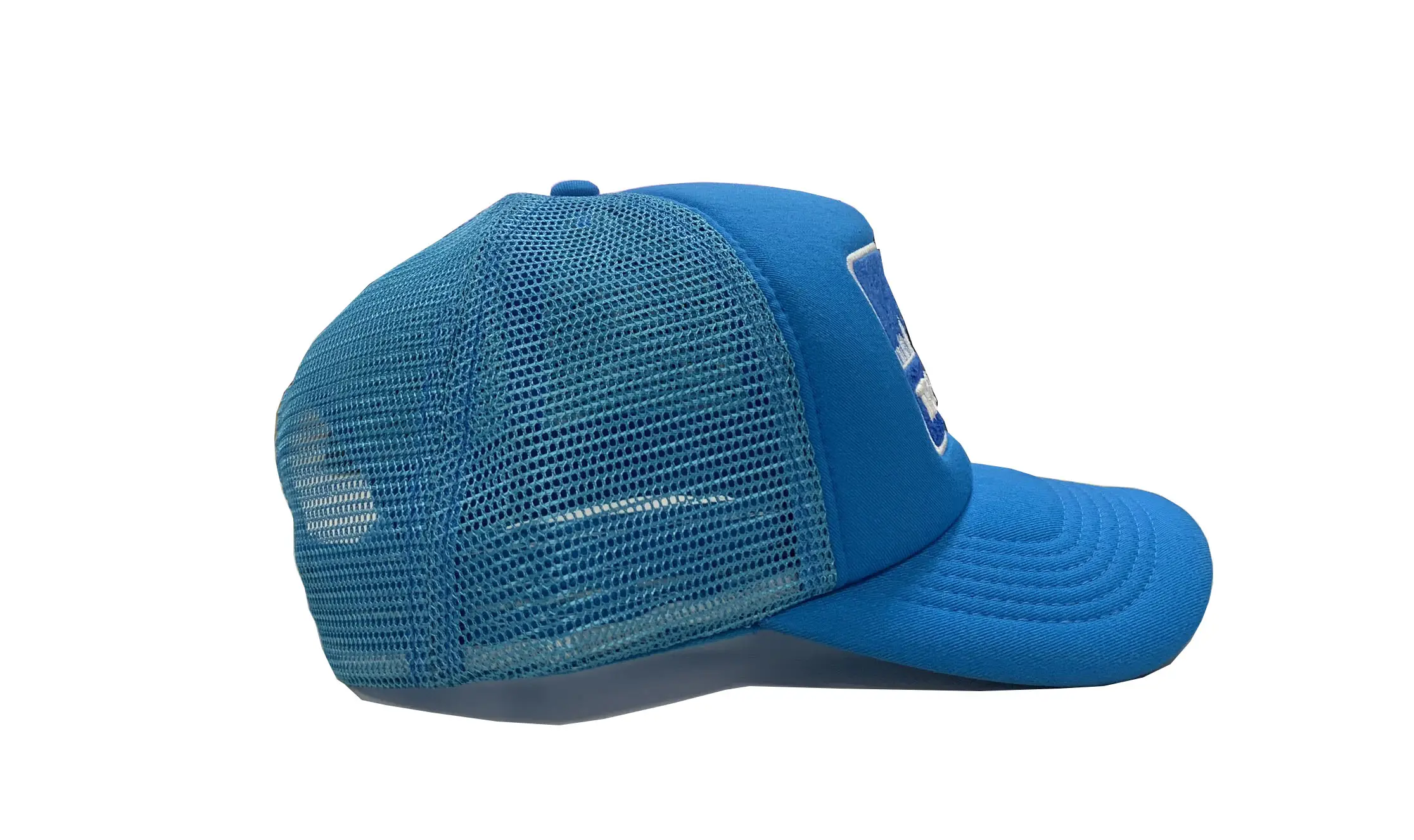 Blue Foam Hat Unisex Puff Hat Embroidery on Felt Patch Vietnam Promotional Brand Hats for Business Custom Design 3