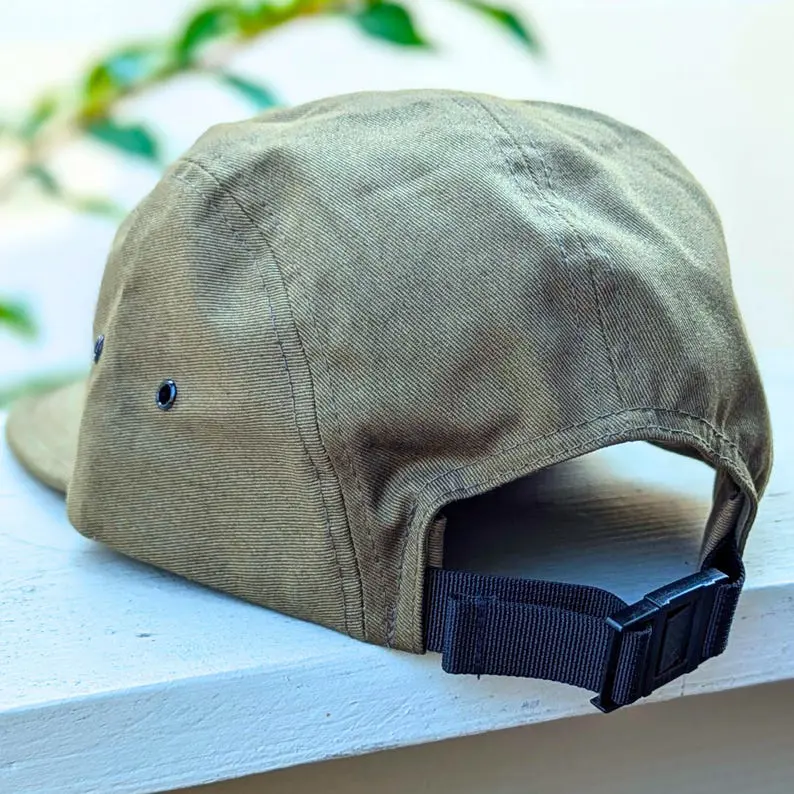 Breathable 5 Panel Camper Cap Vietnam Made Flat Brim Custom Embroidered Hat For Unisex Streetwear Camping Hiking Promotion L01 5