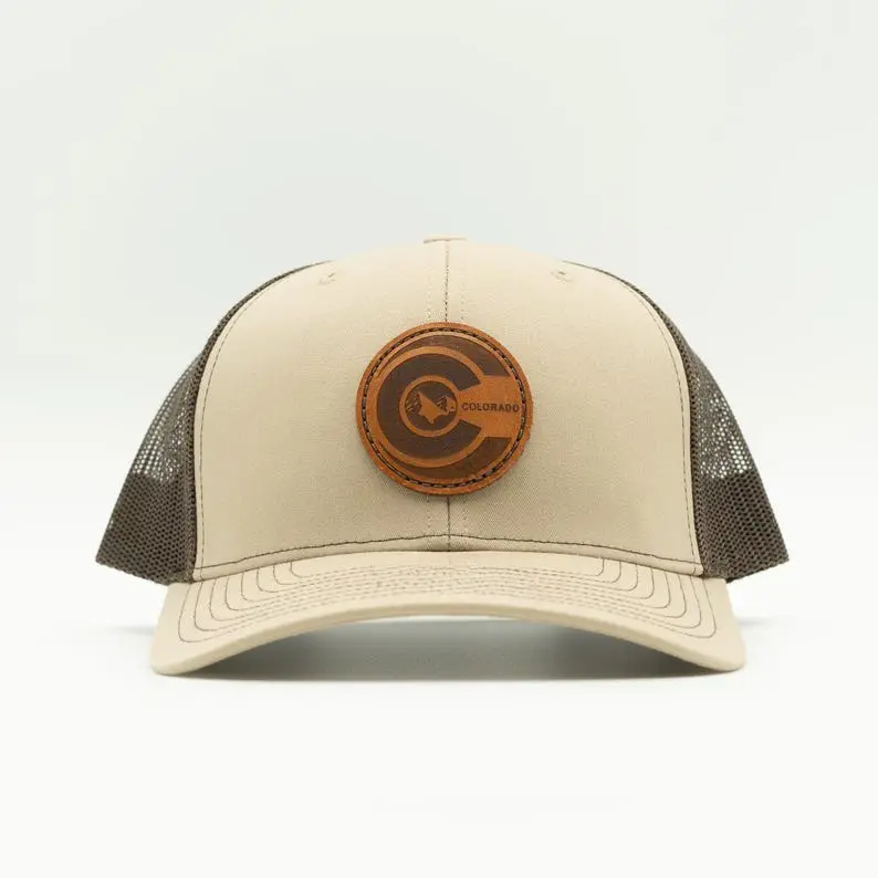 Breathable Mesh Back Trucker Hat With Leather Patch Vietnam Made High Quality OEM Custom Cap For Unisex Outdoor Brand Style L01 1