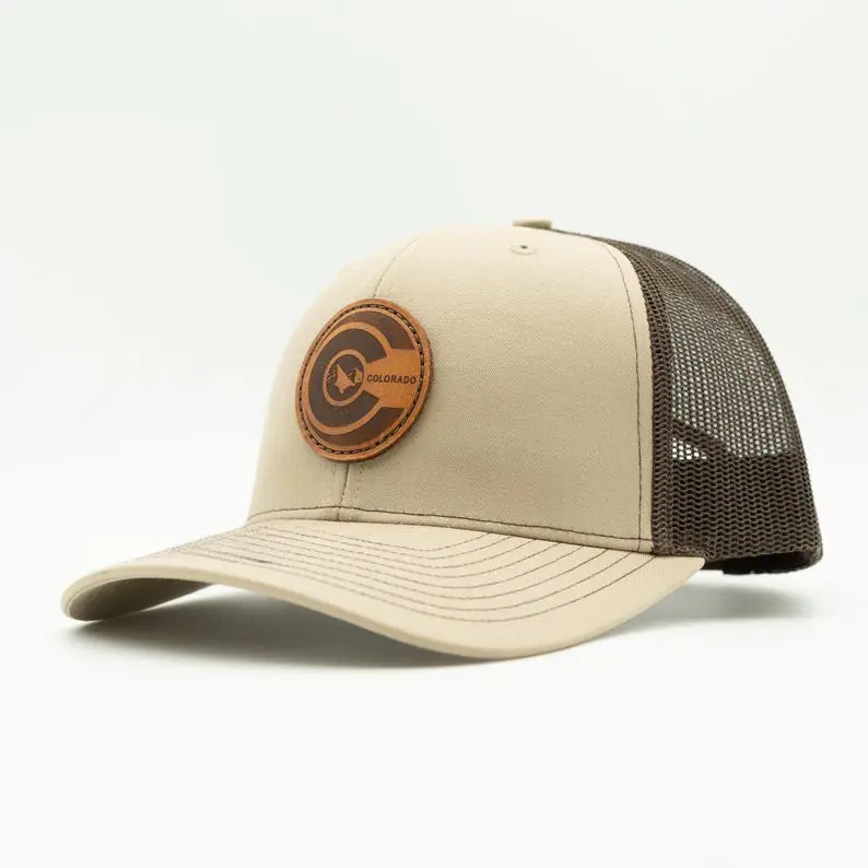 Breathable Mesh Back Trucker Hat With Leather Patch Vietnam Made High Quality OEM Custom Cap For Unisex Outdoor Brand Style L01 2