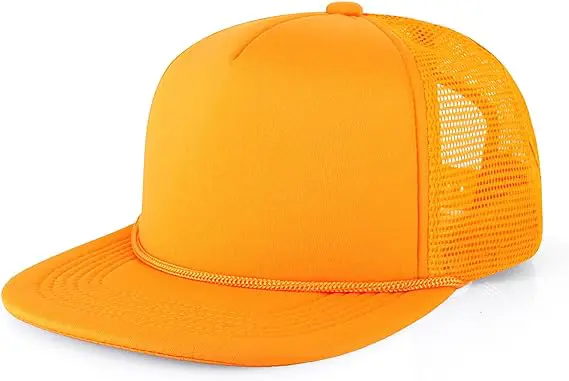 Bright Color Plain Men Women Foam Mesh Sport Trucker Cap Hats Custom Patch Neon Trucker Hat Snapback Caps 4