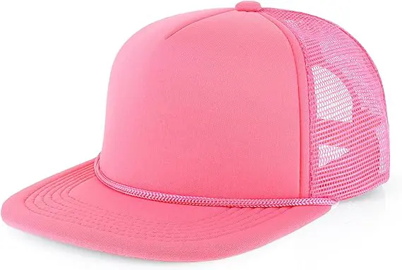 Bright Color Plain Men Women Foam Mesh Sport Trucker Cap Hats Custom Patch Neon Trucker Hat Snapback Caps 5
