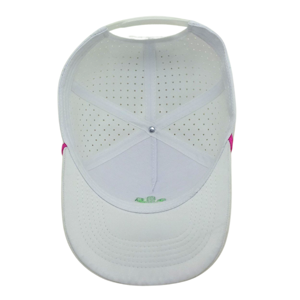 Bulk Order 3D Cactus Embroidery 5 Panel Laser Cut Hole Perforated Mesh With Rope Structured White Pink High Quality Factory 6