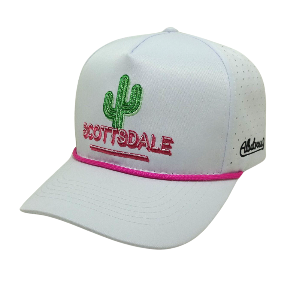 Bulk Order 3D Cactus Embroidery 5 Panel Laser Cut Hole Perforated Mesh With Rope Structured White Pink High Quality Factory 3