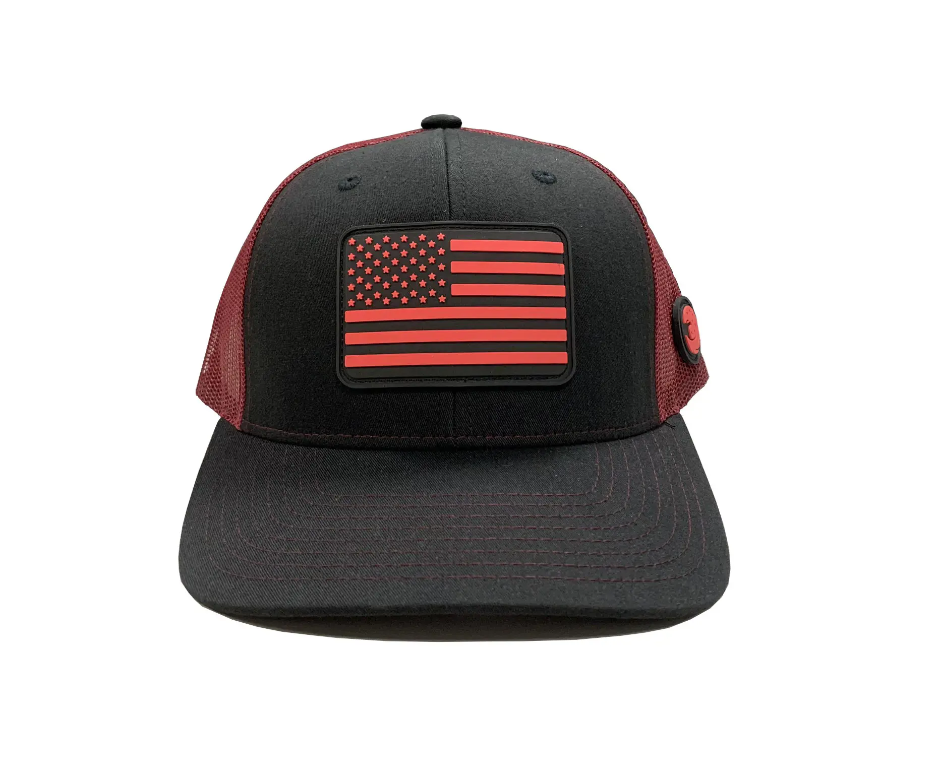Burgundy Mesh Trucker Hats PVC logo Snapback Caps Vietnam Factory Promotional Hat Sport Dad Cap Free Sample 1