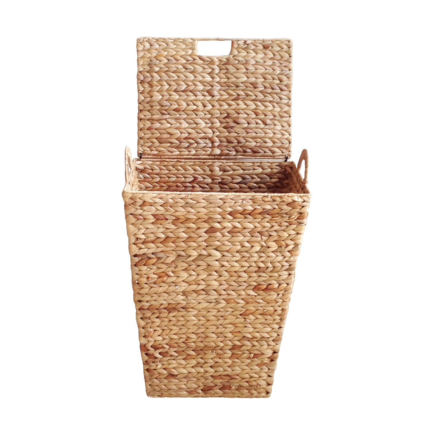 Good Price Rectangular Water Hyacinth Hamper Covered With Lids And 2 Small Baskets Handles On Both Sides Are Easy To Move 2