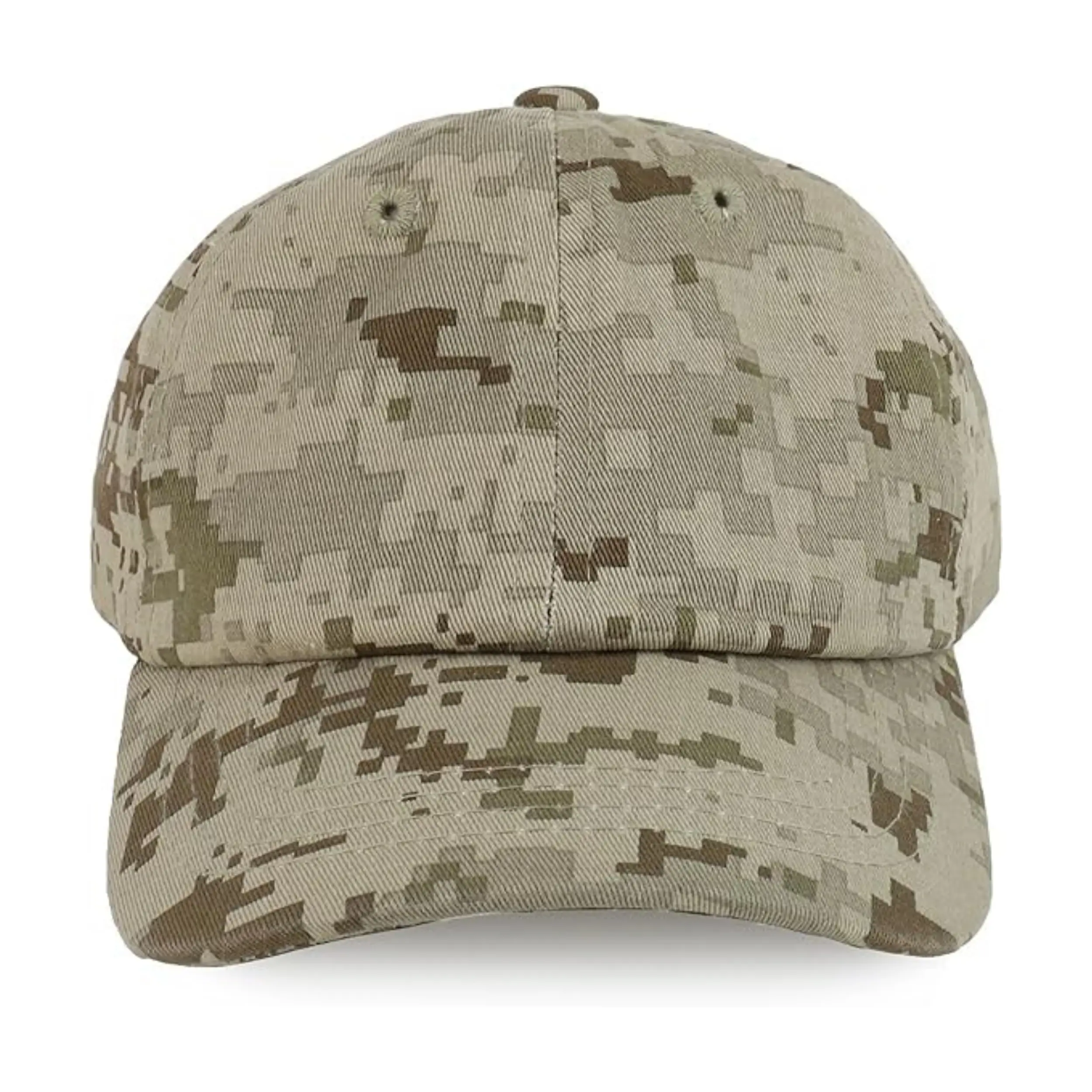 Camo Baseball Cap Unstructured Baseball Cap 100% Cotton 6 Panel Hats Custom Label 2