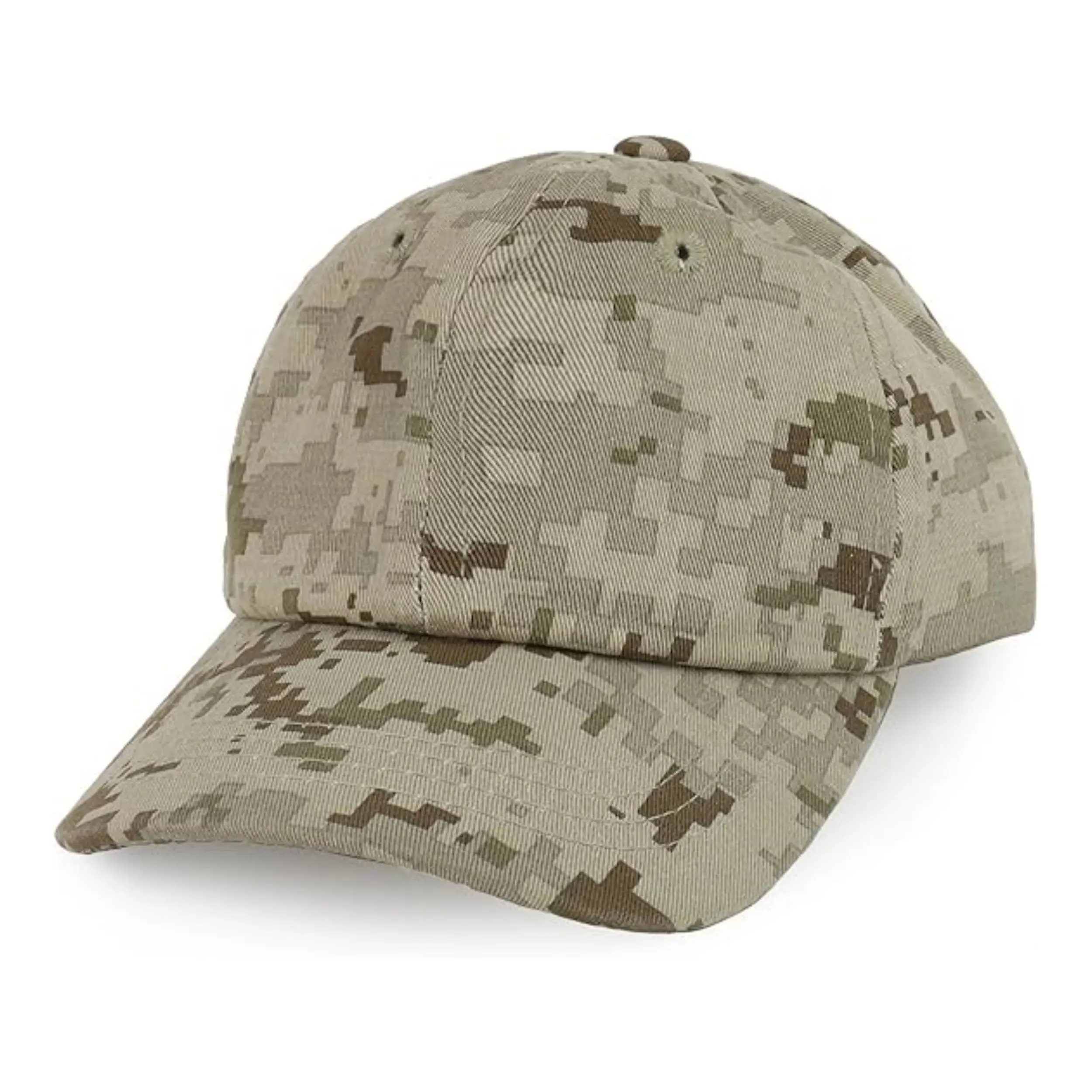 Camo Baseball Cap Unstructured Baseball Cap 100% Cotton 6 Panel Hats Custom Label 1