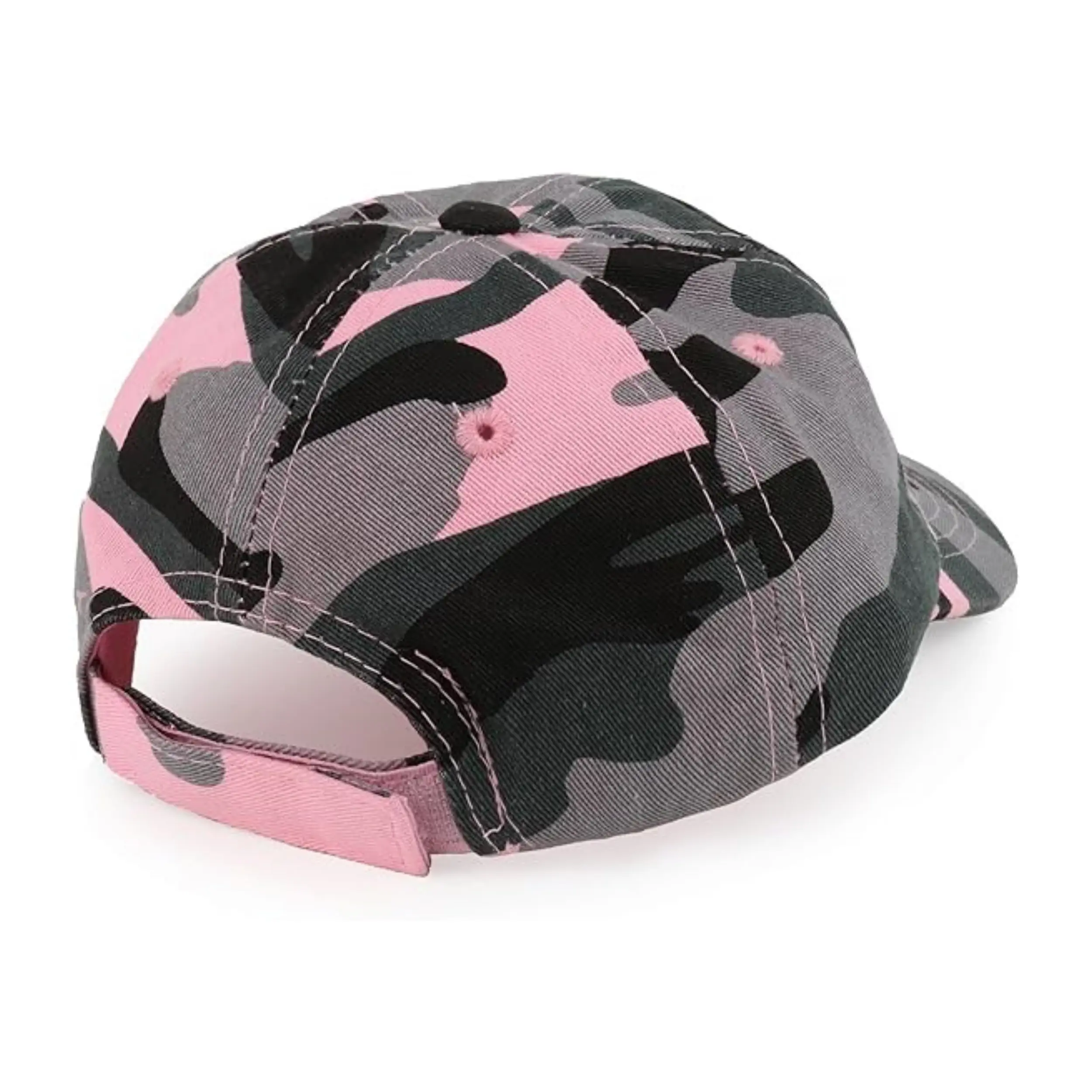 Camo Baseball Cap Unstructured Baseball Cap 100% Cotton 6 Panel Hats Custom Label 5