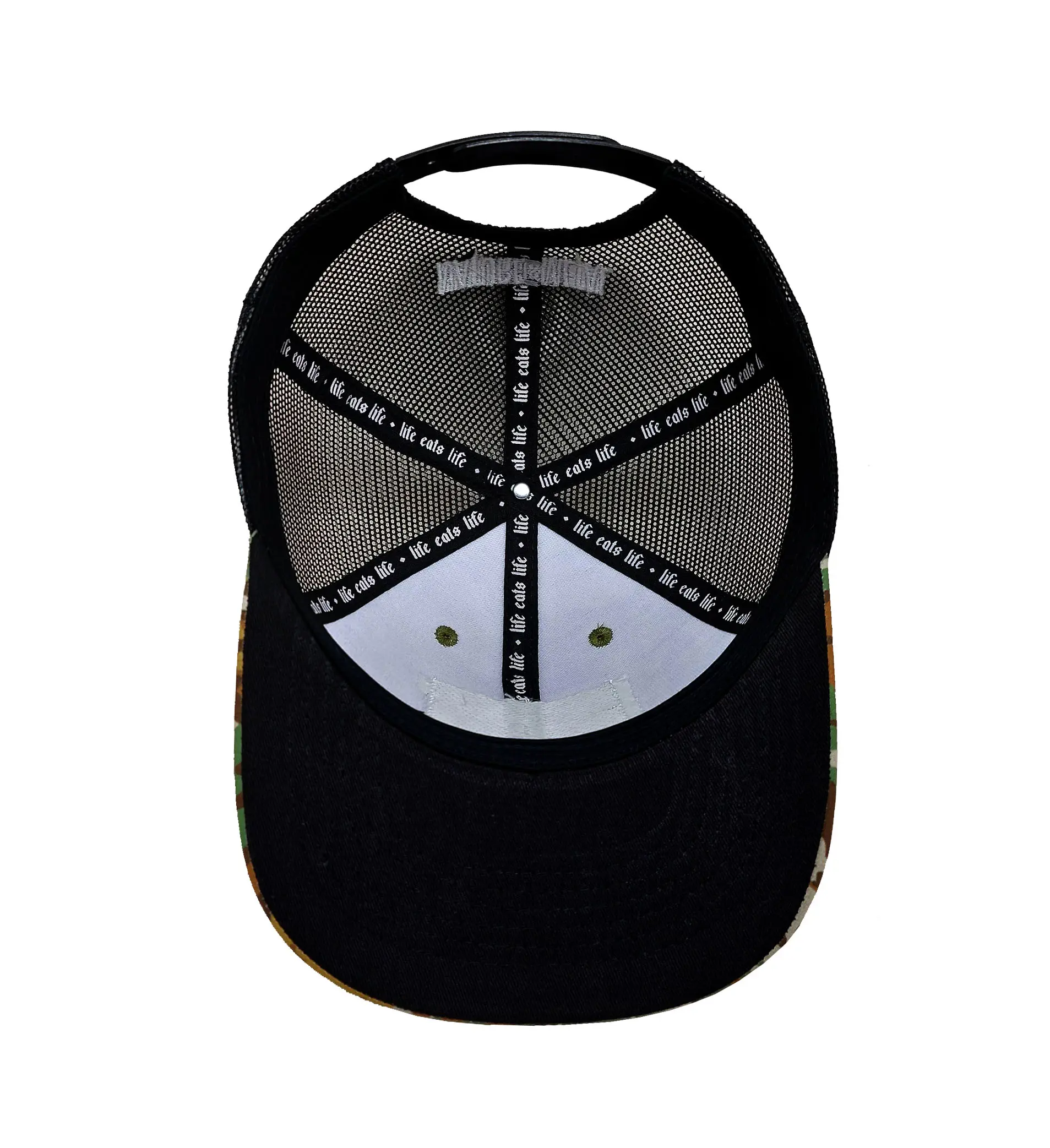 Camo Leather Patch Logo Hiphop Wholesale Products Trucker Hat 6-Panel Curved Brim High Quality Gorras Sports Cap Trucker Hat 5