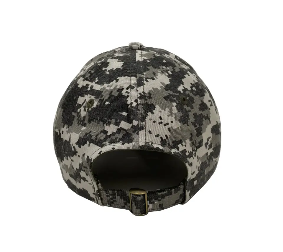 Camo Promotional Hat Sport Dad Cap Embroidery Logo Baseball Hats Woven Patch Snapback Caps Custom Vietnam Factory 2