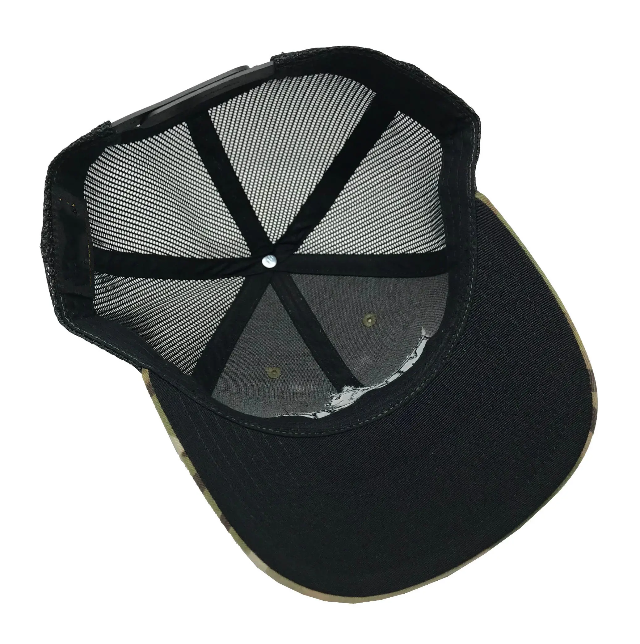 Camo Sports Cap 2D Embroidery 6-Panel Pre-Curved Brim High Quality Medium Profile Wholesale Products Trucker Hats Snapback Cap 5