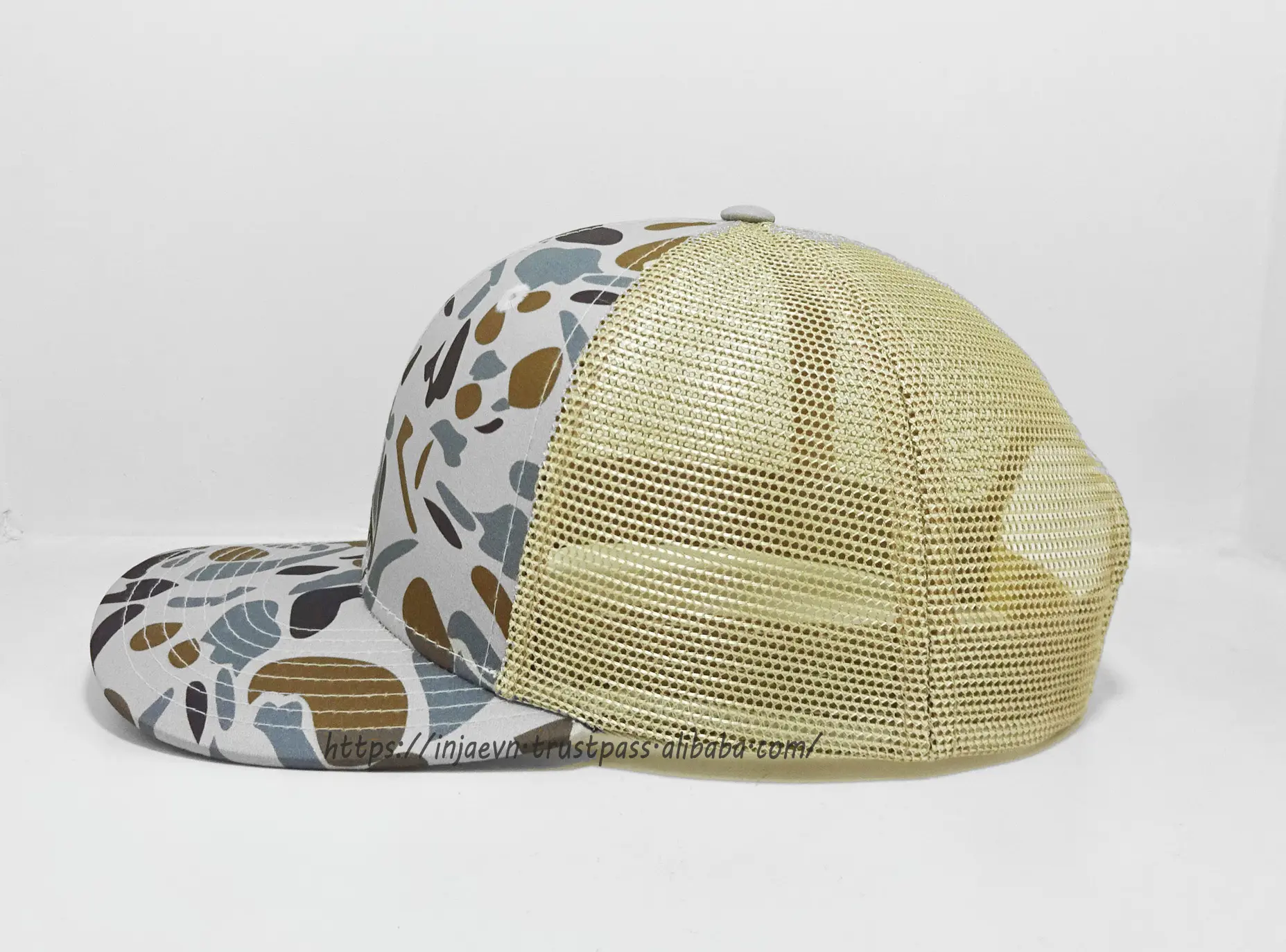 Camo Trucker Hats Custom Snapback Caps Camouflage Woven Patch Vietnam Factory Promotional Hat Sport Dad Cap 2