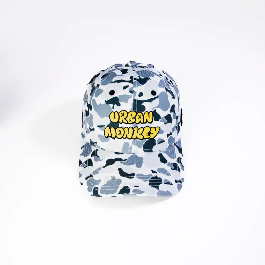 Camouflage 2D Embroidery Adjustable 6-Panel Curved Brim High Quality Low Profile 65% Cotton/ 35% Polyester Fabric Baseball Cap 3