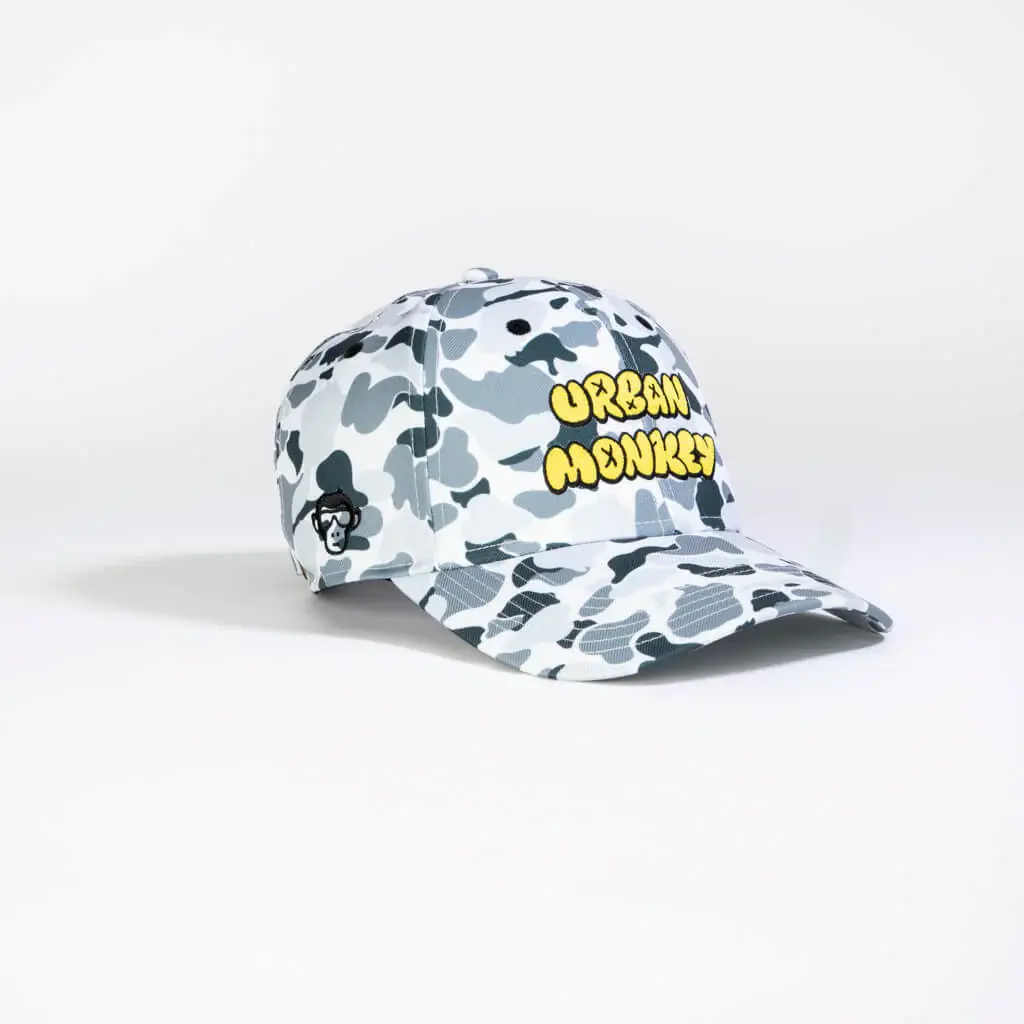 Camouflage 2D Embroidery Adjustable 6-Panel Curved Brim High Quality Low Profile 65% Cotton/ 35% Polyester Fabric Baseball Cap 2