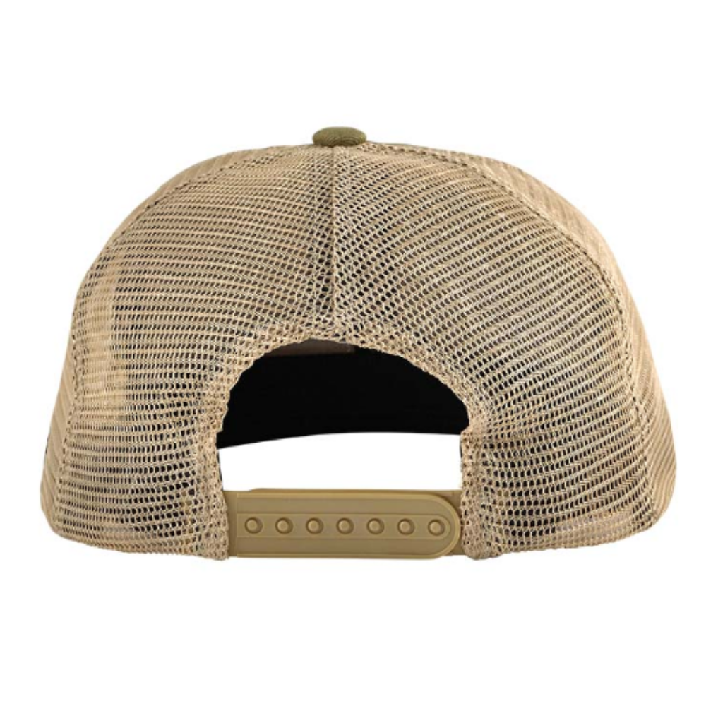 Camouflage/Beige Trucker Hats 6 Panels Gorras Caps Embroidered Logo Patch Flat Brim Breathable Adjustable Plastic Snapback OEM 5