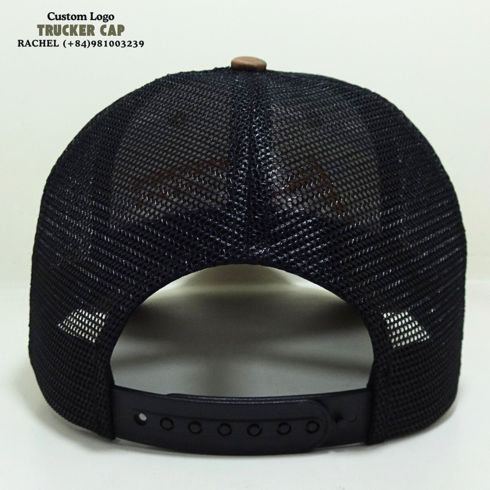 Camouflage/Black Trucker Hats 6 Panel Gorras Structured Caps 3D Embroidered Logo Curved Brim Adjustable Snapback Closure Unisex 6