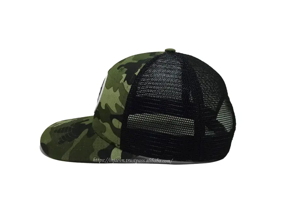 Camouflage Caps with Woven Patch Logo Custom Printing/ Woven Patch/ Rubber Promotional Brand Trucker Mesh Hats 5