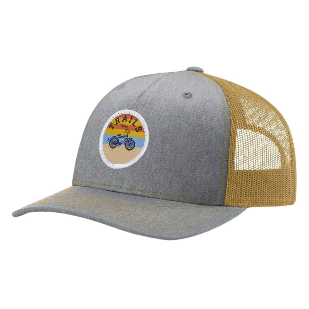 Camouflage Foam Trucker Hat 5 Panel Printed Logo Animal Pattern Custom Mesh Plastic Single Row Buckle Beige for All Ages Unisex 3