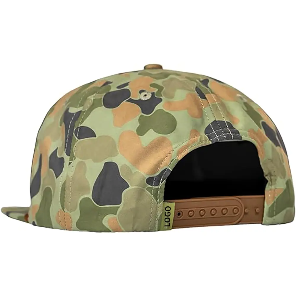 Camouflage Oem Custom High Quality 3d Snapback Cap and Hat Custom Baseball Cap Hat 5