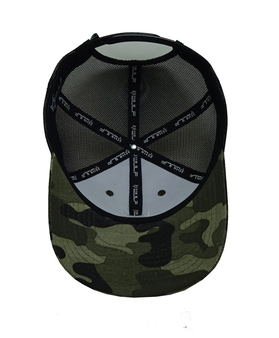 Camouflage Outdoor 3D Embroidery 6-Panel Curved Brim High Quality Medium Profile Cotton and Mesh Fabric Trucker Hat for Man 6