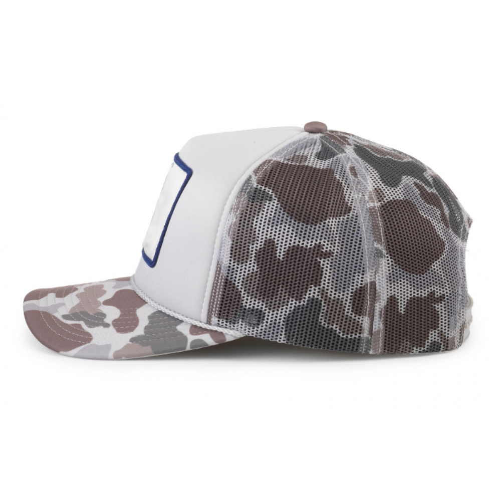 Camouflage Trucker Hat 5 Panel Gorras Embroidered Logo Animal Pattern Custom Mesh Plastic Single Row Buckle Snapback Closure OEM 3