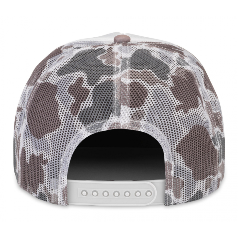 Camouflage Trucker Hat 5 Panel Gorras Embroidered Logo Animal Pattern Custom Mesh Plastic Single Row Buckle Snapback Closure OEM 2