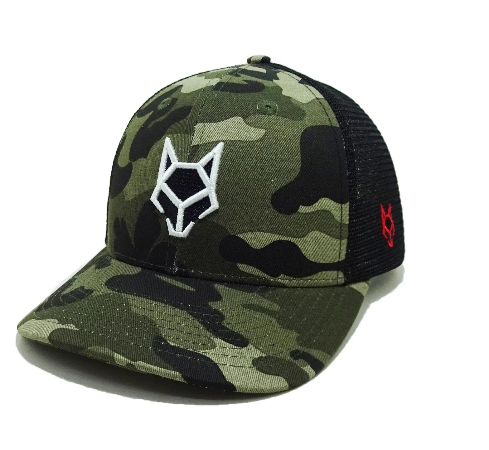 Camouflage Trucker Hats 3D Embroidery Logo Wulf Brand Caps Custom Make in Vietnam Sport for Man Snapback Cap 6