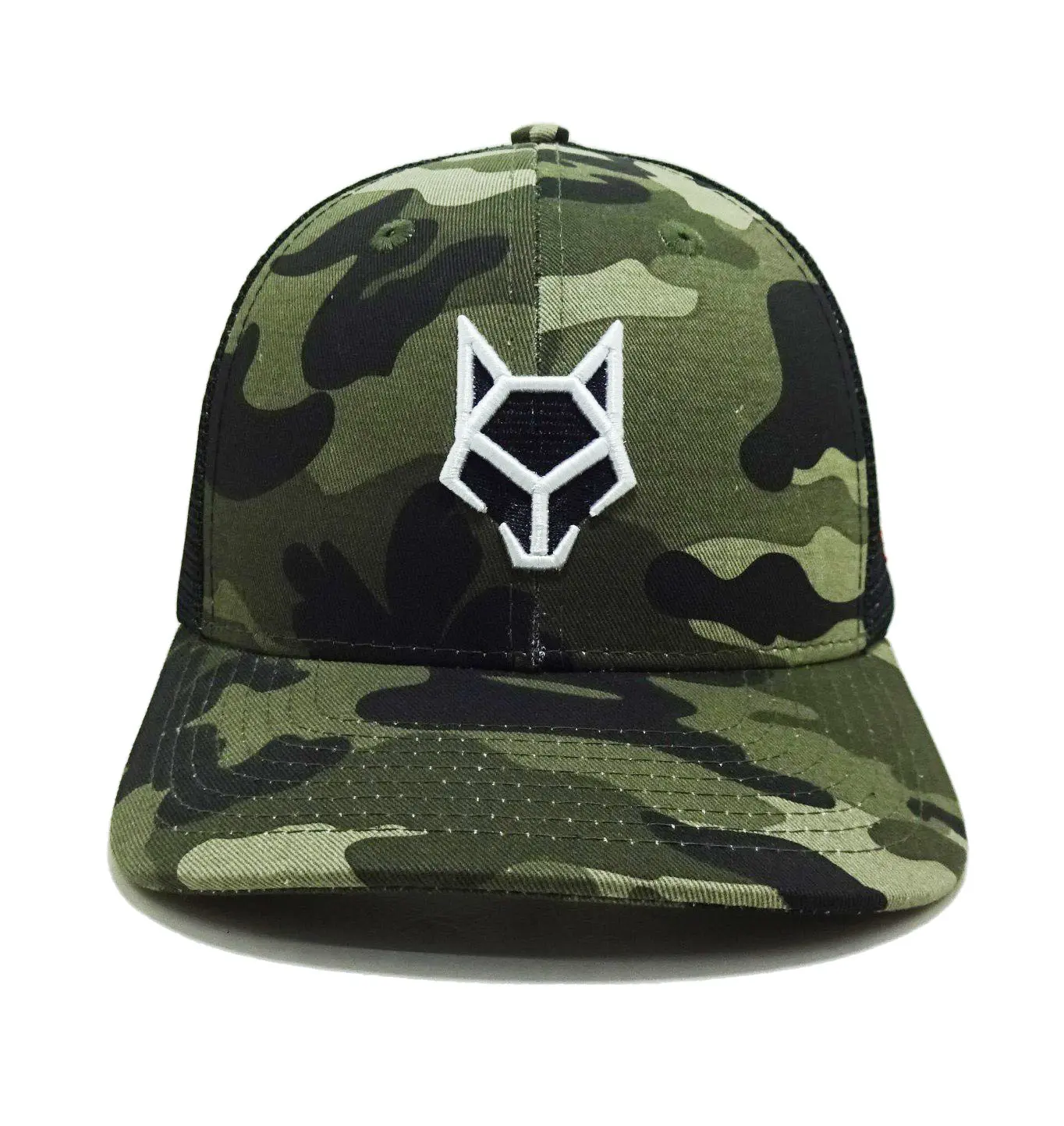 Camouflage Trucker Hats 3D Embroidery Logo Wulf Brand Caps Custom Make in Vietnam Sport for Man Snapback Cap 4